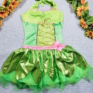 Disney Fairies 7 piece green Tinkerbell costume